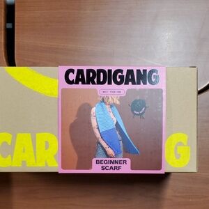 Cardigang Blue Beginner Scarf Knitting Kit